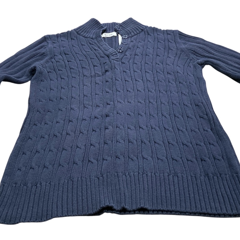 Liz Claiborne Cable Knit Sweater Juniors Size Medium Y2K - Picture 9 of 10